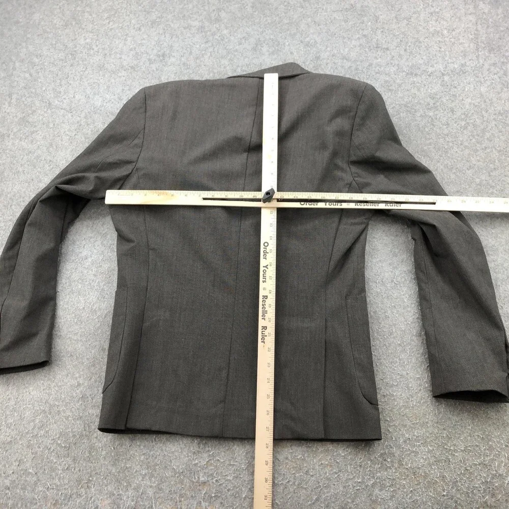 Zara Man Blazer Mens 40 Gray Double Breasted Patch Pocket Sport Coat Jacket